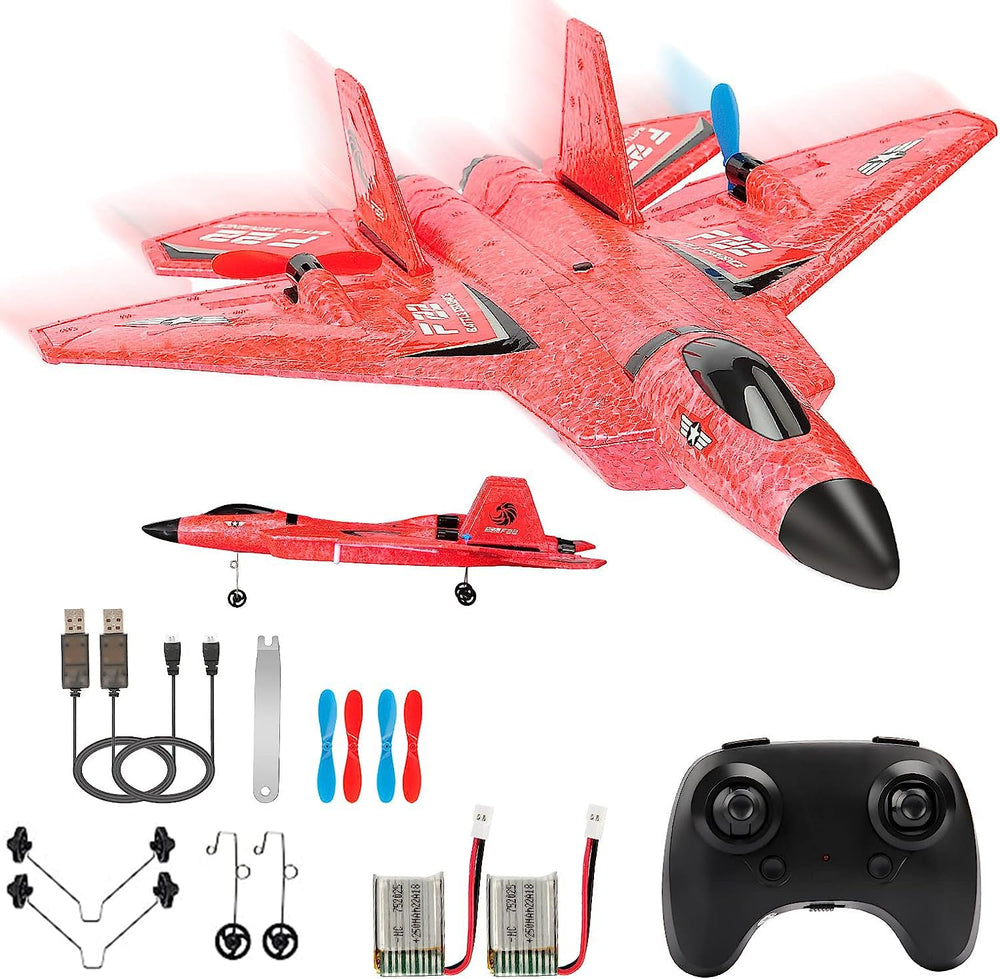 RC Plane F22 RC Airplane Fighter Ready to Fly 2.4Ghz 2 Channel Remote Control Plane RC Airplanes Toy for Boys Girls Kids Beginners