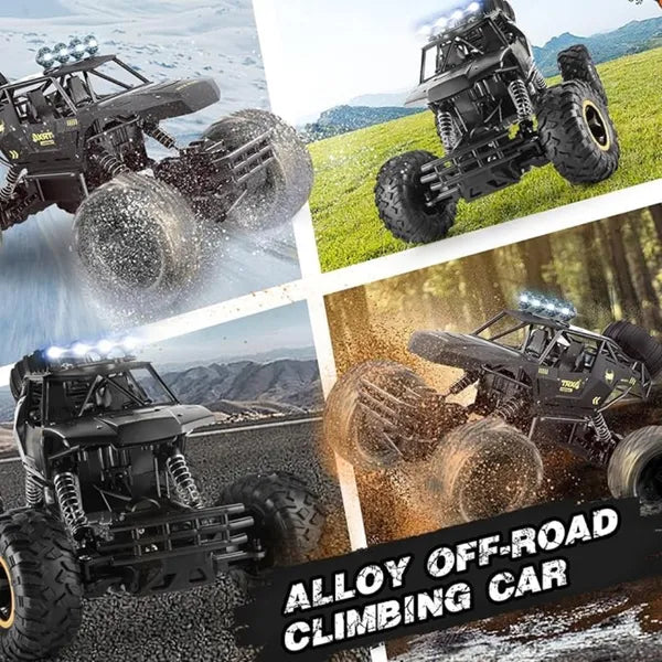 1-12 Rock Crawler Rechargeable Off Road Truck 4WD, Metal Shell LED Headlights RC Remote Control Off Road Car Truck