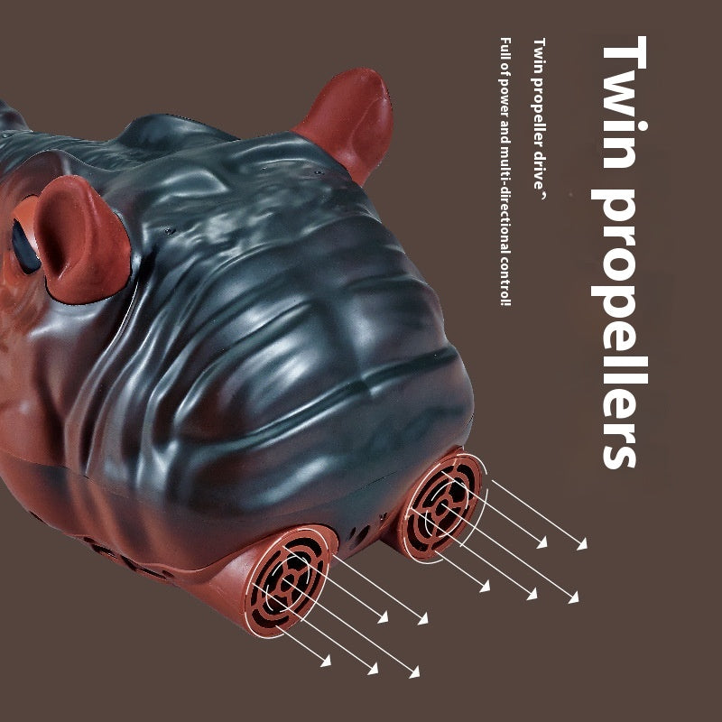 Remote Control Hippo Water Spray Animal Remote-control Ship Water Toy Boat Model