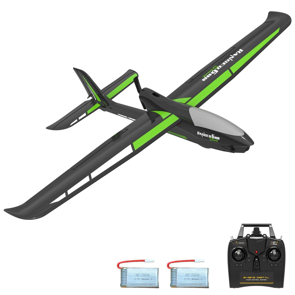 VOLANTEXRC RC Plane 4CH Remote Control Glider Airplane RTF with 6-Axis Gyro 3 Modes & Aerobatics Easy to Fly 2.4GHz Radio Controlled Aircraft for Beginners Boys & Adults Ranger600 Stunt Black