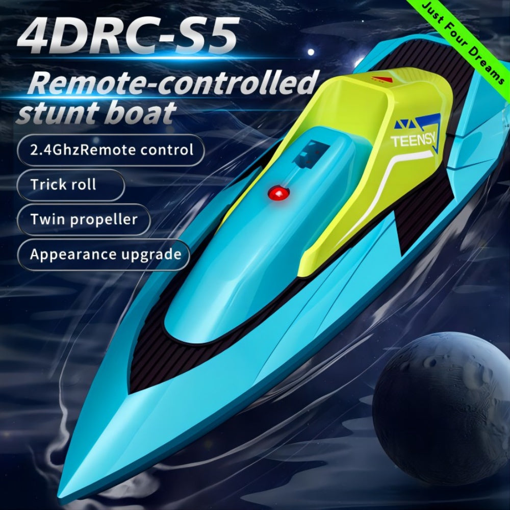S5 Remote Control Boat For Swimming Pools And Lakes, 2.4GHz 20 MPH Racing Boat, Rechargeable Battery, Low Battery Alarm, Gifts For Boys And Girls