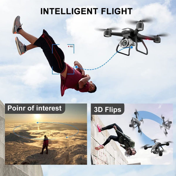 4DRC V14 Professional Drone 6K High-definition Dual Camera Wifi FPV Portable RC Quadcopter 2 Batteries