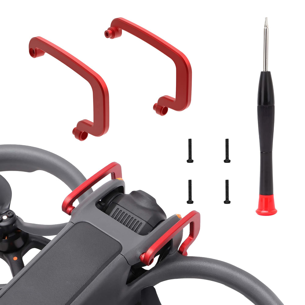 Avata 2 Gimbal Bumper Guard - for DJI Avata 2 PTZ Protect Bar Camera Protector Aluminum Alloy Anti-Collision Lens Safety Bumpers Bar for DJI Avata 2 FPV Drone Accessories Red