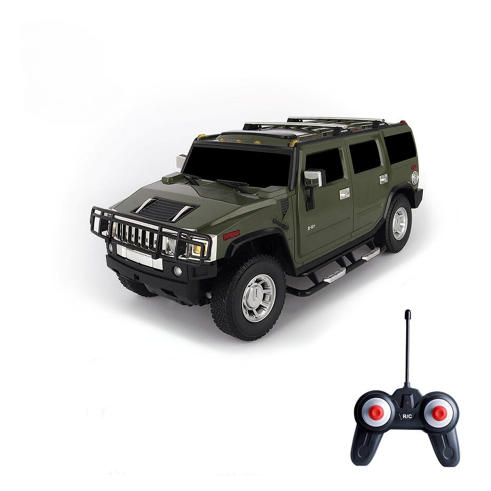 Vinie Remote Control Car for Boys RC Cars Hummer H2 1:24 Scale Officially Licensed Kids Toys Drift Car with Cool Led Lights 4 5 6 7 8 9 10 11 12 Year Old Boy Birthday Gift (Army Green)