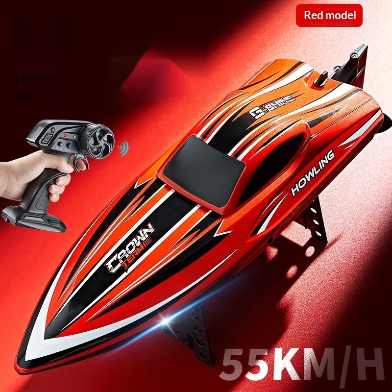 High-Horsepower High-Speed Remote-Controlled Aquatic Toy Boat Racing Model