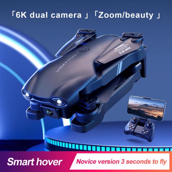 4DRC V13 Remote Control Drone 6K High-definition Dual Camera WiFi FPV Foldable Quadcopter Camera Drone, 2 Batteries