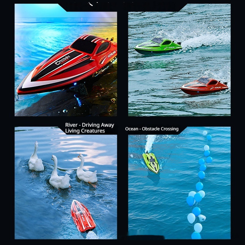 High-Horsepower High-Speed Remote-Controlled Aquatic Toy Boat Racing Model