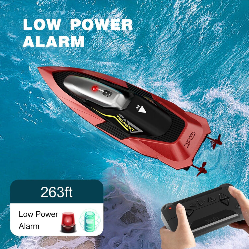 4DRC S5 Fast RC Boat For Pools And Lakes, 2.4 GHz 20 MPH Racing Boats For Kids